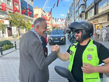 Ümraniye’de, motor tutkunlarımızla birlikte “Özgür Filistin için” tek yürek olduk.